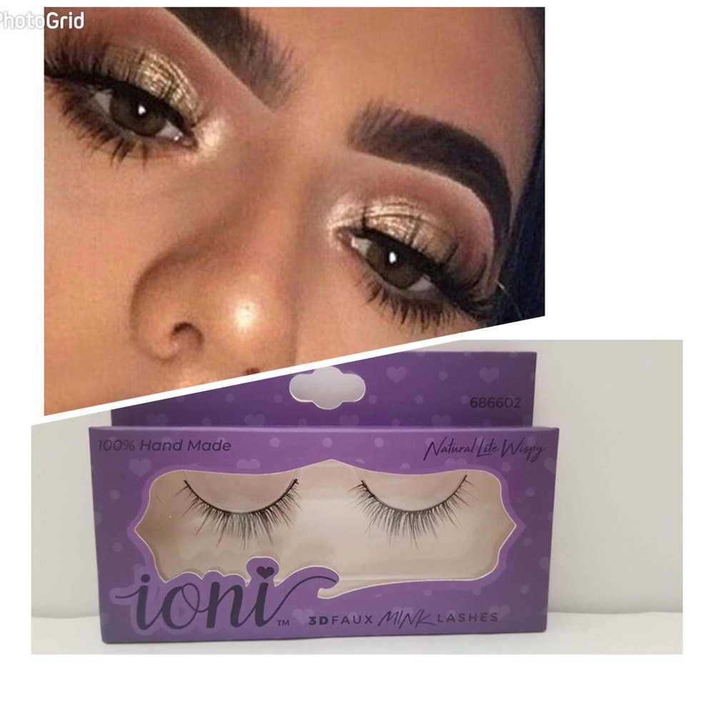 NWT Ioni 3D Faux Mink Lashes Natural Lite Wispy 686602
